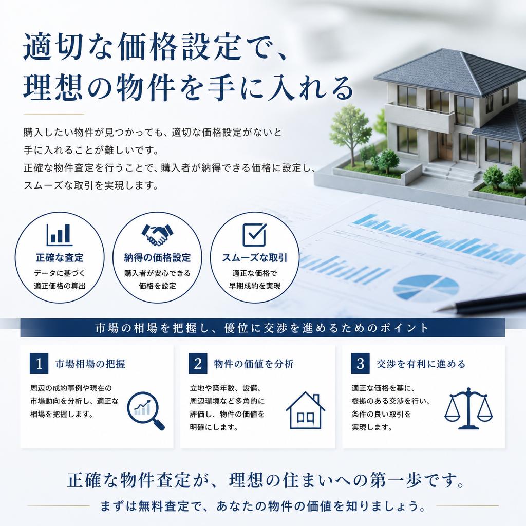 物件を逃さない！査定の重要性